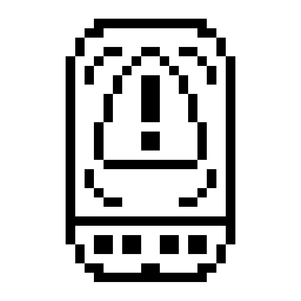 Pixel-Grafik: Smartphone mit Warnsymbol